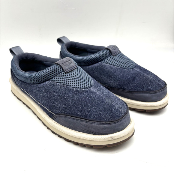 UGG Australia Tasman IOE Blue Suede Leather Slip On Shoes M8 W10 UK7 - Picture 1 of 12